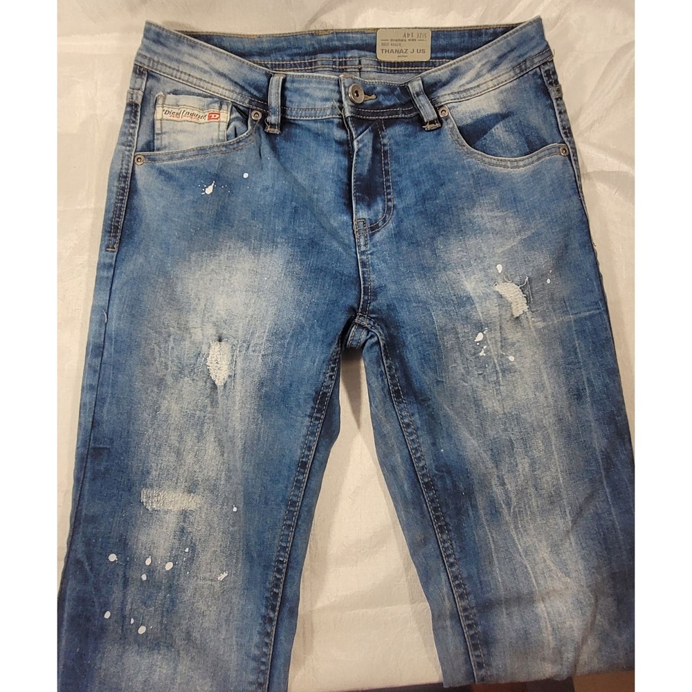 Diesel Kid Thanaz Youth Sz 14Y Streetware Paint Splatter Distressed Skinny Jeans